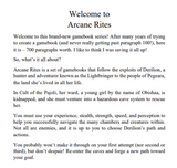 Arcane Rites: Cult of the Pajoli - HTML Version