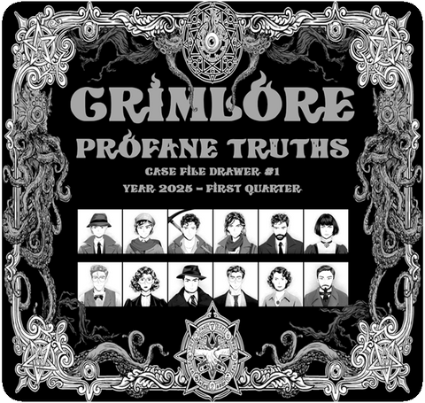 GRIMLORE: Profane Truths — Case File Drawer #1 (2025 Q1 Collection)