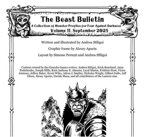 A Four Against Darkness Beast Bulletin: Volume 11