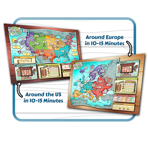 Around the World in 10-15 Minutes - 3 Maps