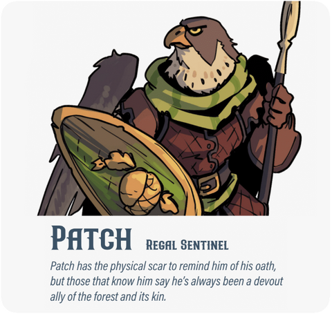 Dungeon Pages: Patch (Regal Sentinel) in Raging Waters