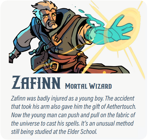 Dungeon Pages: Zafinn (Mortal Wizard) in Fortress of the Sphinx