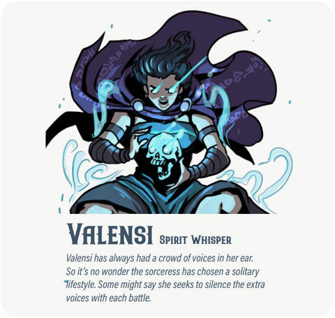 Dungeon Pages: Valensi (Spirit Whisper) in Great Bridge