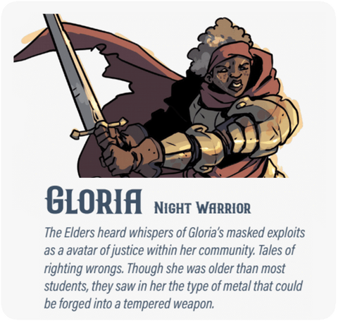 Dungeon Pages: Gloria (Night Warrior) in The Coils