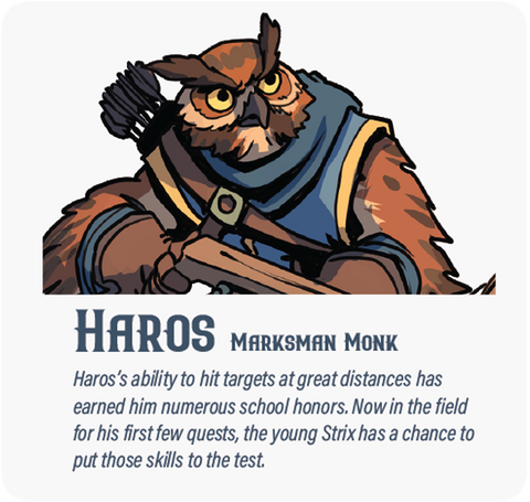 Dungeon Pages: Haros (Marksman Monk) in Green Grass