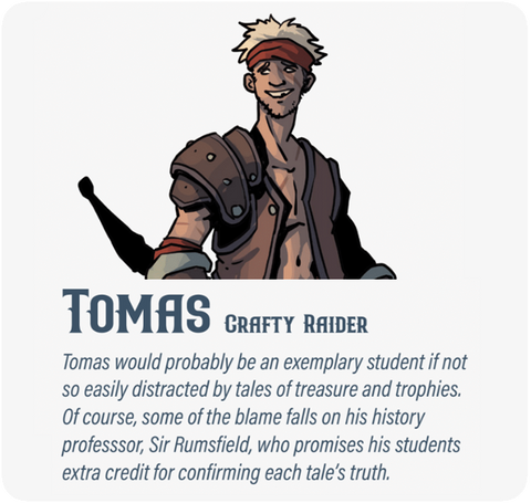 Dungeon Pages: Tomas (Crafty Raider) in The Emerald Caverns