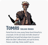 Dungeon Pages: Tomas (Callous Raider) in Yarmi Village