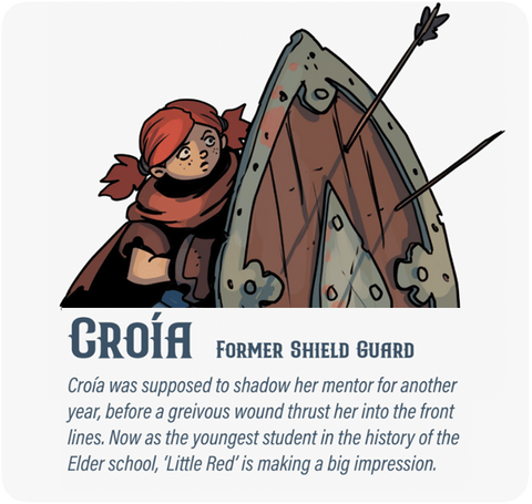 Dungeon Pages: Croia (Former Shield Guard) in Grand Library of the Empire