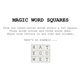 Magic Word Squares