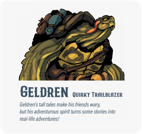 Dungeon Pages: Geldren (Quirky Trailblazer) in Elder Ravine