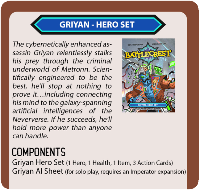Battlecrest: Griyan - Hero Set – PNPArcade