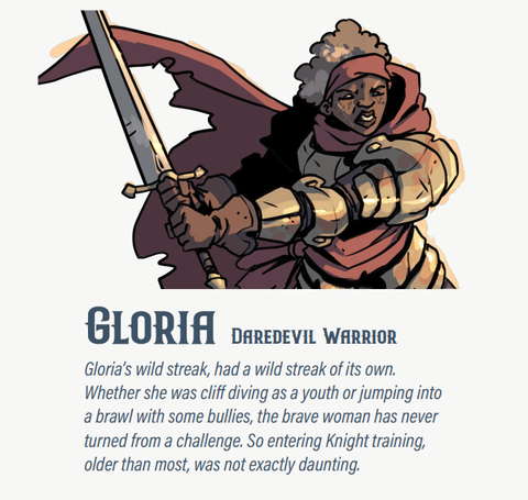 Dungeon Pages: Gloria (Daredevil Warrior) in Filgan Forest