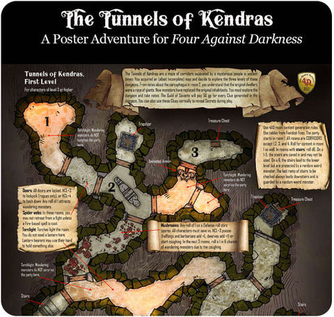 Four Against Darkness - The Tunnels of Kendras Posters