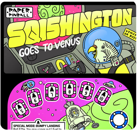 Paper Pinball: Sqishington Goes To Venus