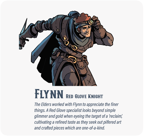 Dungeon Pages: Flynn (Red Glove Knight) in Capital City