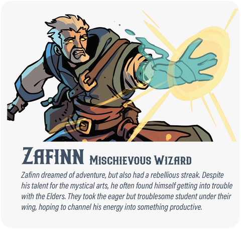 Dungeon Pages: Zafinn (Mischievous Wizard) in Shan Tomb
